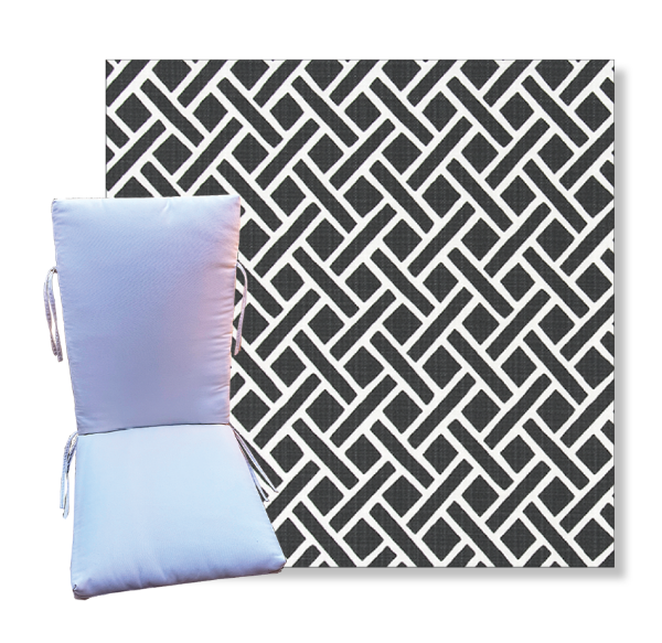 Eastwood Matte by Premier Prints -  Universal Patio Chair Cushion With Ties