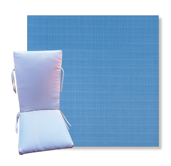 Faulkner Courtyard Blue by Premier Prints -  Universal Patio Chair Cushion With Ties