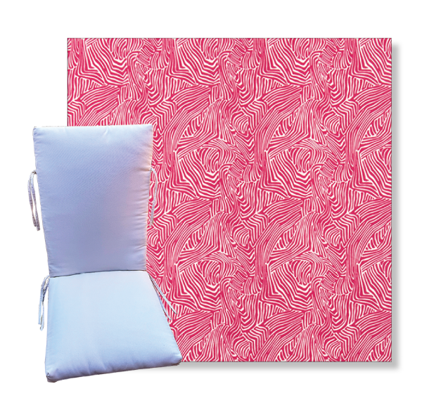 Icke Jazz Pink by Premier Prints -  Universal Patio Chair Cushion With Ties