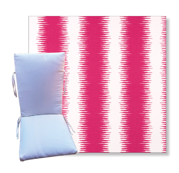 Jiri Jazz Pink by Premier Prints -  Universal Patio Chair Cushion With Ties