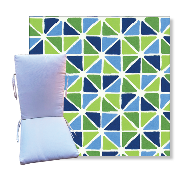 Mason Courtyard by Premier Prints -  Universal Patio Chair Cushion With Ties