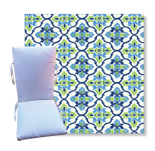 Picture of Plumbago Courtyard Universal Patio Chair Cushions 