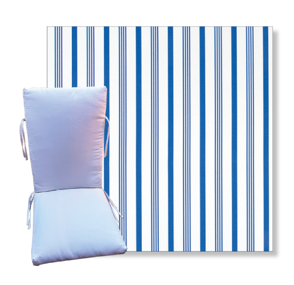 Rowan Admiral by Premier Prints -  Universal Patio Chair Cushion With Ties