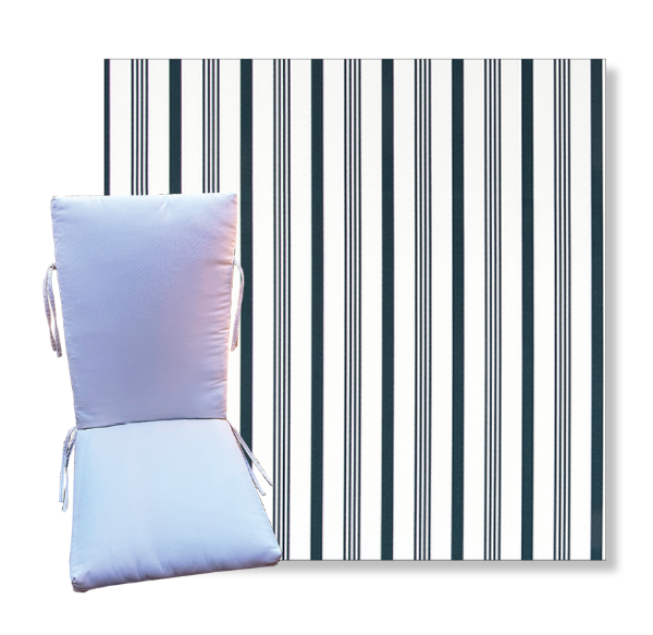 Rowan Oxford by Premier Prints -  Universal Patio Chair Cushion With Ties