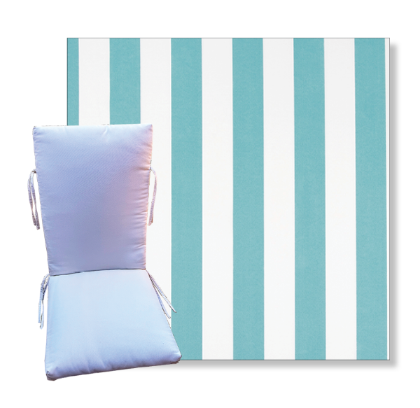 Picture of Stripe Aqua Universal Patio Chair Cushions