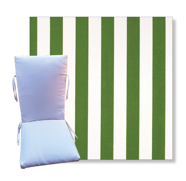 Stripe Green by Premier Prints -  Universal Patio Chair Cushion With Ties