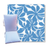 Twirley Courtyard Blue by Premier Prints -  Universal Patio Chair Cushion With Ties