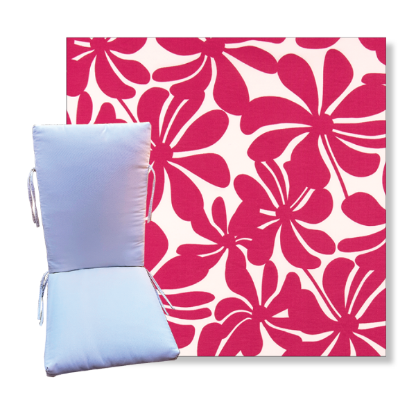 Twirley Jazz Pink by Premier Prints -  Universal Patio Chair Cushion With Ties
