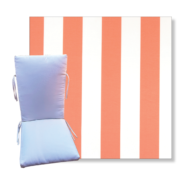 Vertical Coral by Premier Prints -  Universal Patio Chair Cushion With Ties