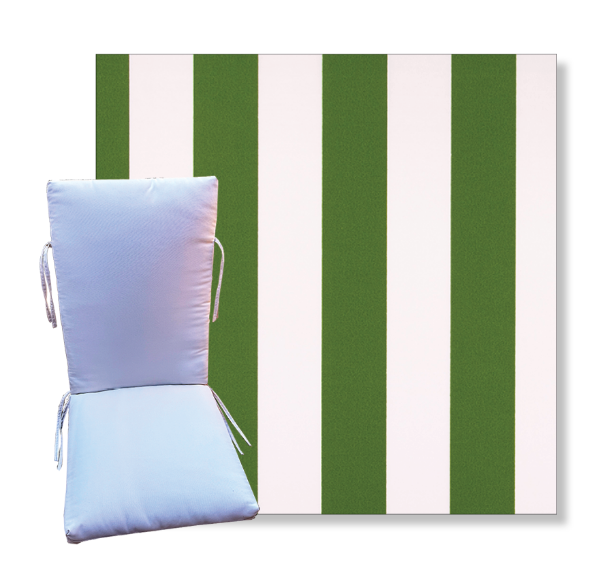 Vertical Green by Premier Prints -  Universal Patio Chair Cushion With Ties
