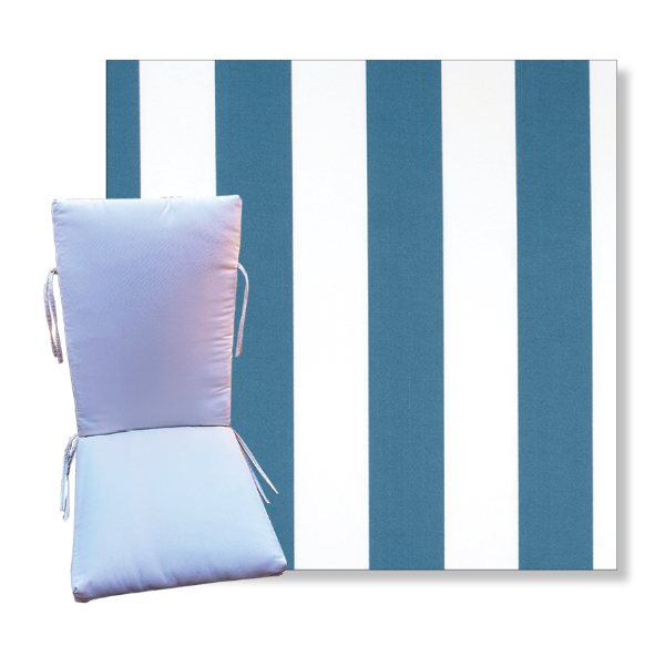 Vertical Island Blue by Premier Prints -  Universal Patio Chair Cushion With Ties