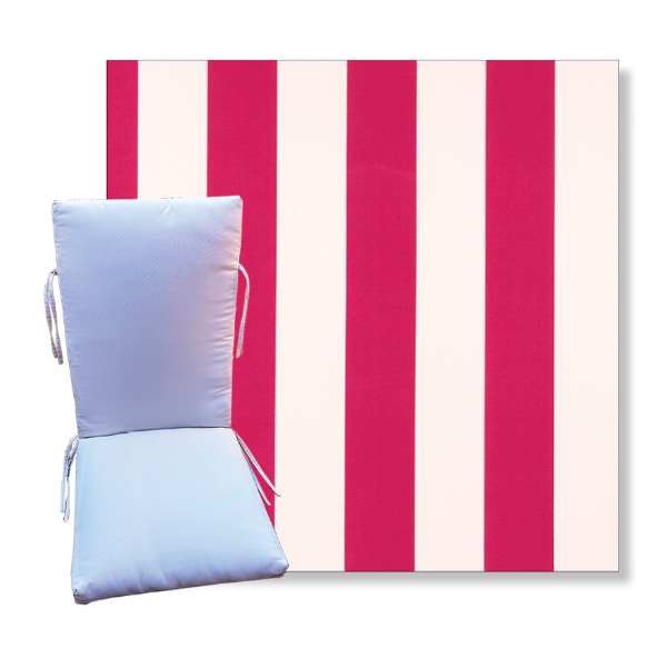 Vertical Jazz Pink by Premier Prints -  Universal Patio Chair Cushion With Ties