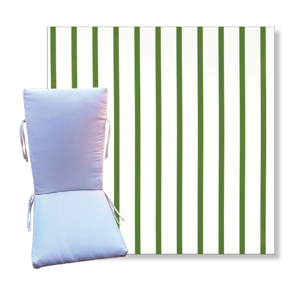 Windslow Green by Premier Prints -  Universal Patio Chair Cushion With Ties