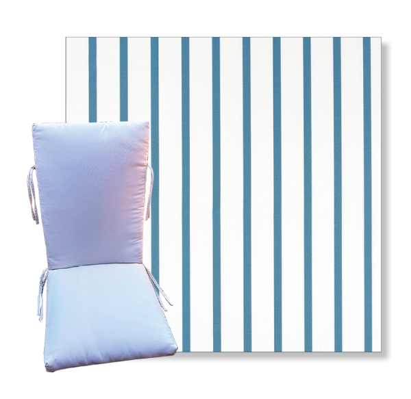 Windslow Island Blue by Premier Prints -  Universal Patio Chair Cushion With Ties