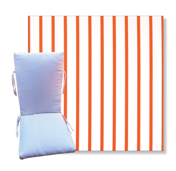 Windslow Marmalade by Premier Prints -  Universal Patio Chair Cushion With Ties