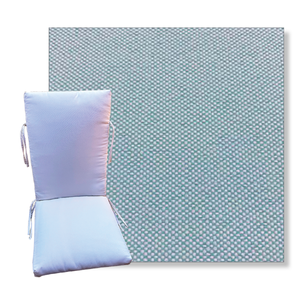 Brightside Ice by Revolution Outdoor Fabrics -  Universal Patio Chair Cushion With Ties