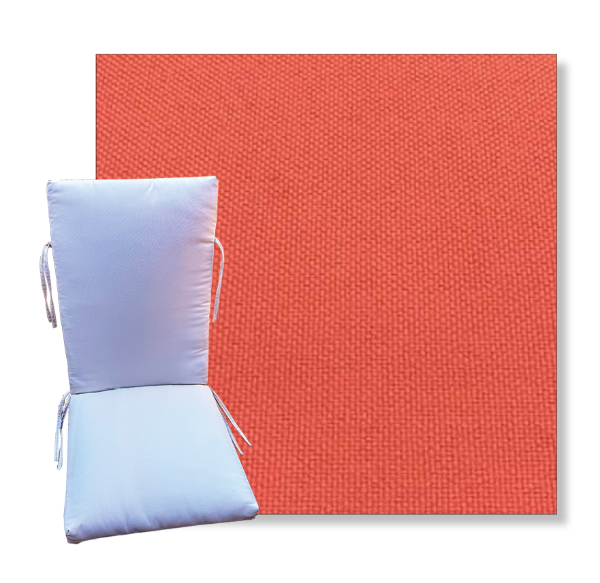 Brightside Orange by Revolution Outdoor Fabrics -  Universal Patio Chair Cushion With Ties