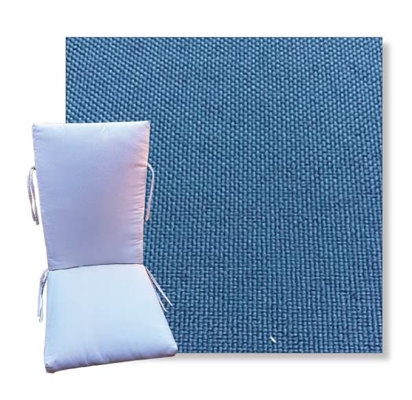 Brightside Sea Blue by Revolution Outdoor Fabrics -  Universal Patio Chair Cushion With Ties