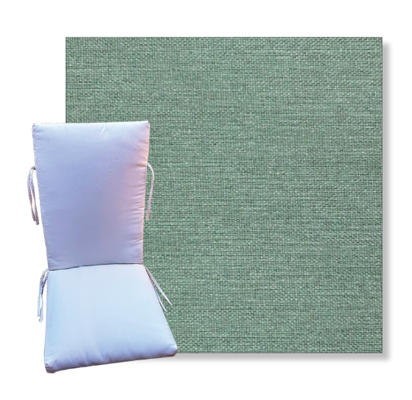 Loveboat Nickel by Revolution Outdoor Fabrics -  Universal Patio Chair Cushion With Ties