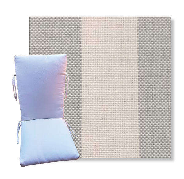 Nantucket Gray by Revolution Outdoor Fabrics -  Universal Patio Chair Cushion With Ties