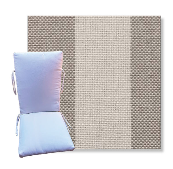 Nantucket Linen by Revolution Outdoor Fabrics -  Universal Patio Chair Cushion With Ties