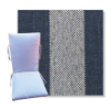 Nantucket Navy by Revolution Outdoor Fabrics -  Universal Patio Chair Cushion With Ties