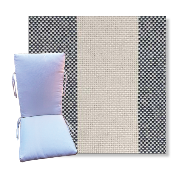 Nantucket Sail by Revolution Outdoor Fabrics -  Universal Patio Chair Cushion With Ties