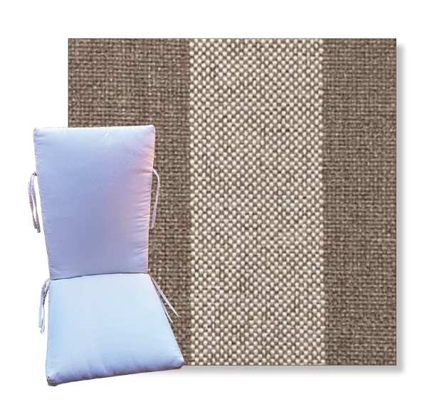 Nantucket Wheat by Revolution Outdoor Fabrics -  Universal Patio Chair Cushion With Ties