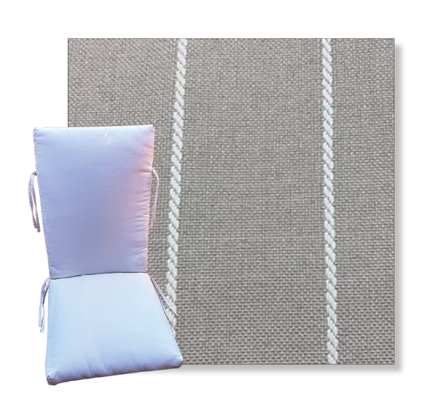 Pencil Cement by Revolution Outdoor Fabrics -  Universal Patio Chair Cushion With Ties