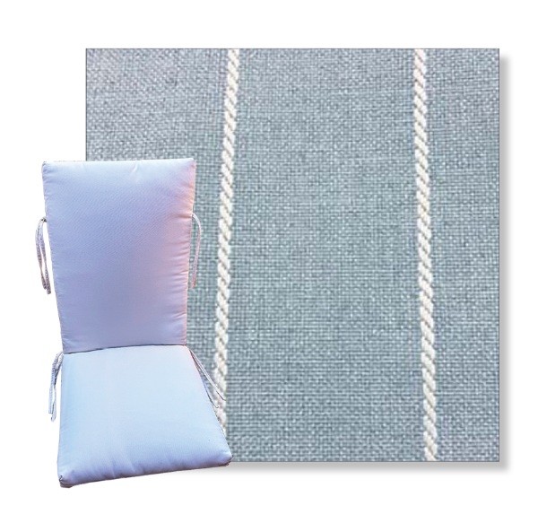 Pencil Sky by Revolution Outdoor Fabrics -  Universal Patio Chair Cushion With Ties