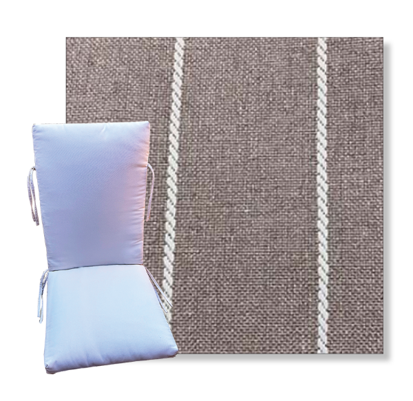 Pencil Taffy by Revolution Outdoor Fabrics -  Universal Patio Chair Cushion With Ties