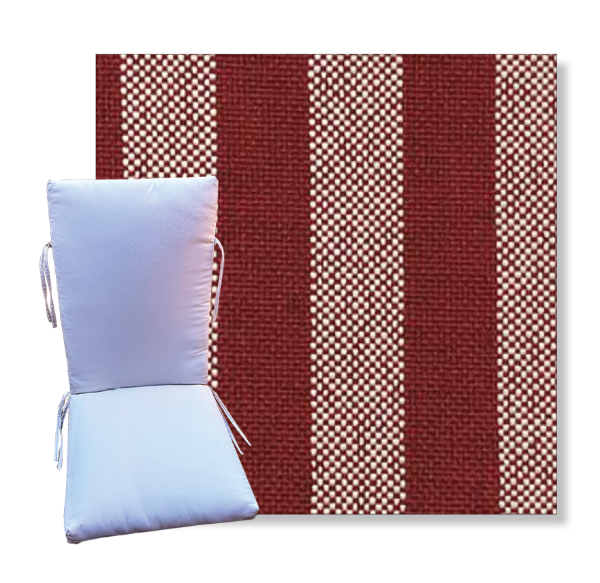 Seaport Navy by Revolution Outdoor Fabrics -  Universal Patio Chair Cushion With Ties