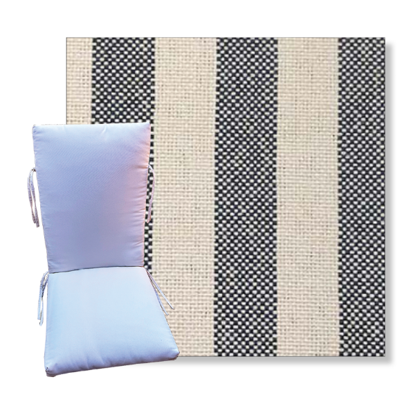 Seaport Sail by Revolution Outdoor Fabrics -  Universal Patio Chair Cushion With Ties