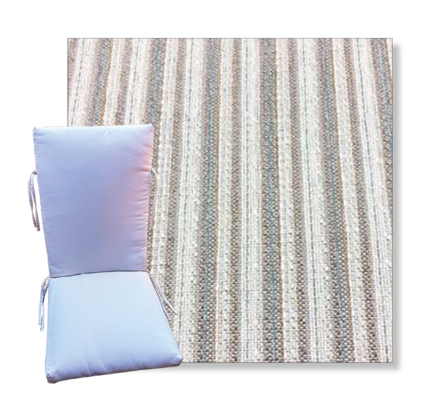 Bennett Salt by Revolution Outdoor Fabrics -  Universal Patio Chair Cushion With Ties