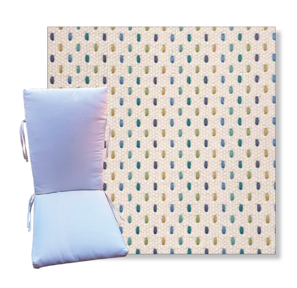 Dotz Capris by Revolution Outdoor Fabrics -  Universal Patio Chair Cushion With Ties