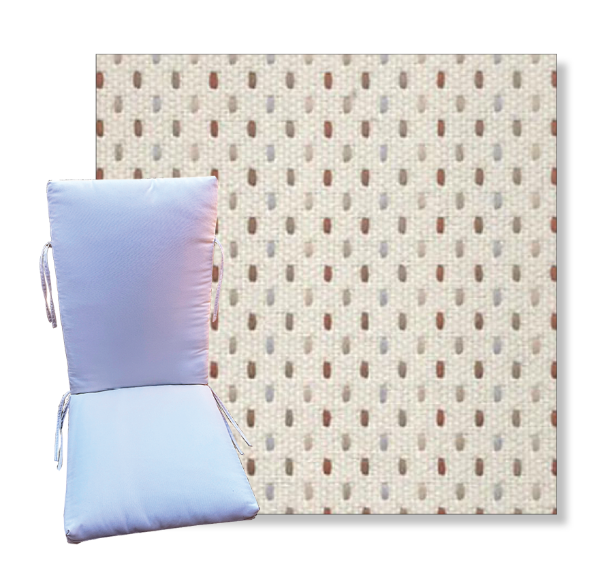 Dotz Linen by Revolution Outdoor Fabrics -  Universal Patio Chair Cushion With Ties