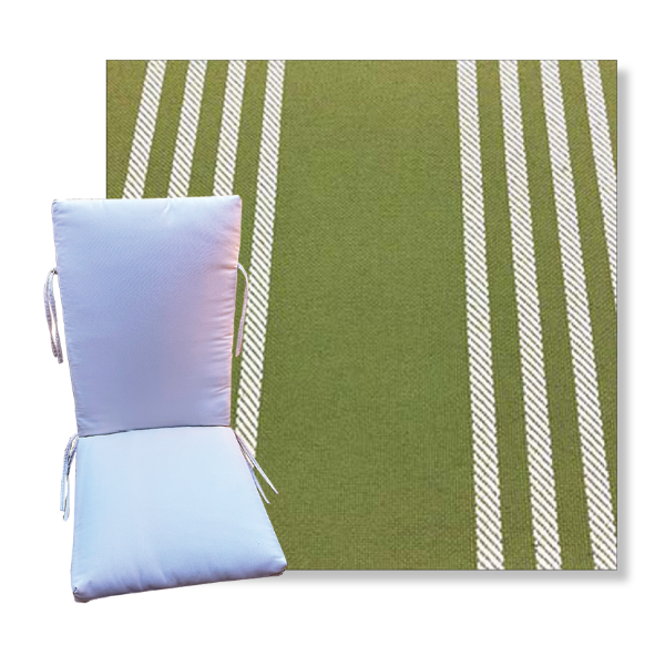 Shade Chive by Revolution Outdoor Fabrics -  Universal Patio Chair Cushion With Ties