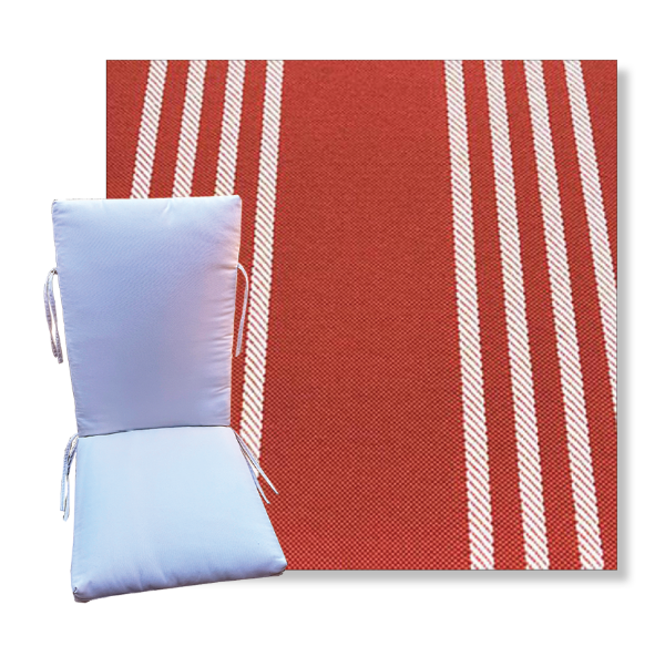 Shade Flame by Revolution Outdoor Fabrics -  Universal Patio Chair Cushion With Ties