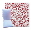 Gwyneth Red by Revolution Outdoor Fabrics -  Universal Patio Chair Cushion With Ties