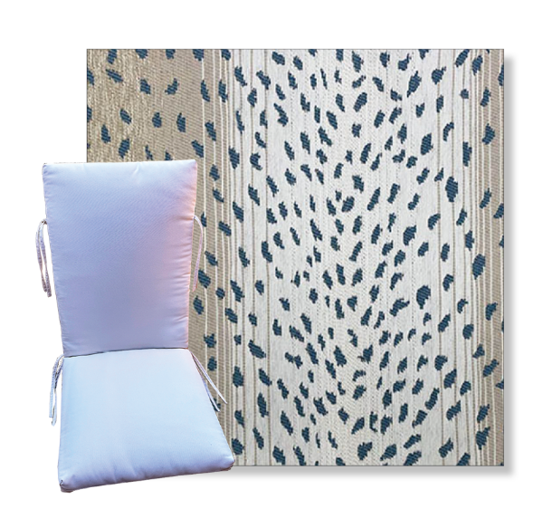 Island Hopper Sky by Revolution Outdoor Fabrics - Universal Patio Chair Cushion With Ties