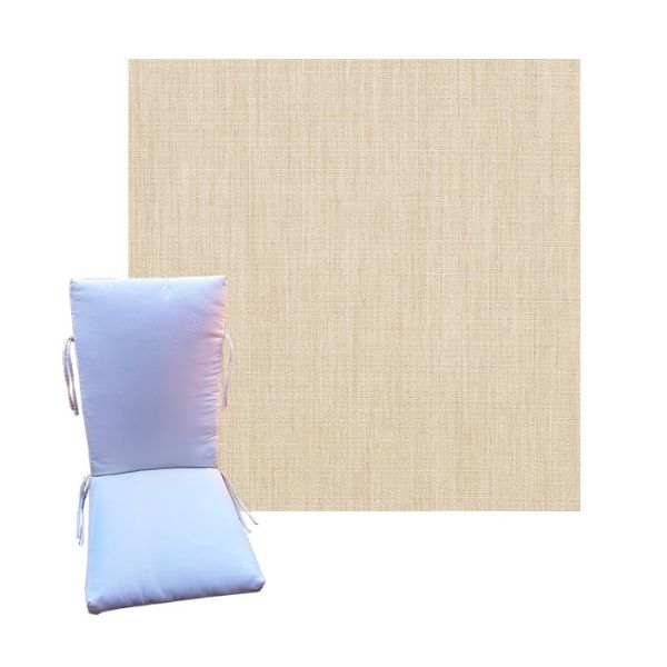 Sunbrella Canvas Flax Universal Patio Chair Cushion in 9 sizes. - Sunbrella Cushions for Chairs