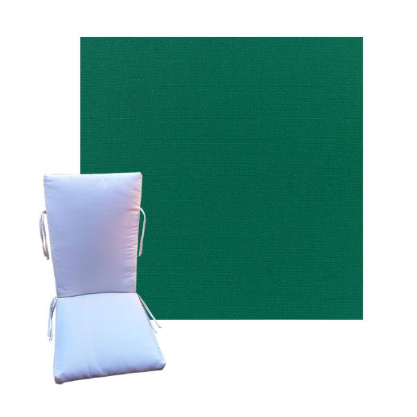 Sunbrella Canvas Forrest Green Universal Patio Chair Cushion in 9 sizes. - Sunbrella Cushions for Chairs