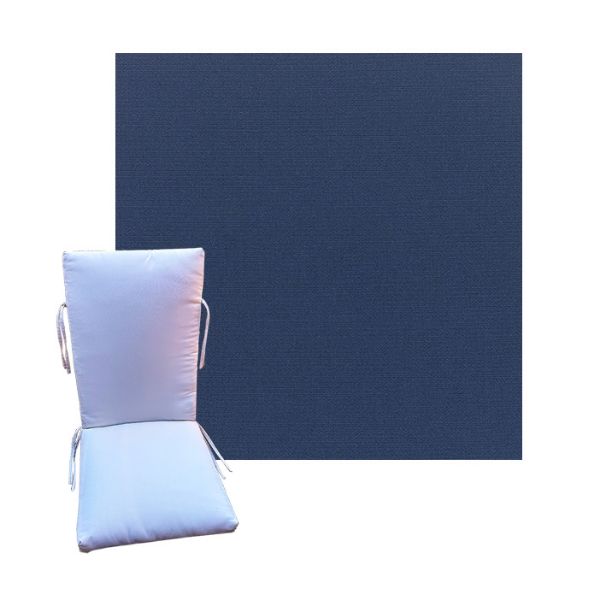 Sunbrella Canvas Navy Universal Patio Chair Cushion in 9 sizes. - Sunbrella Cushions for Chairs
