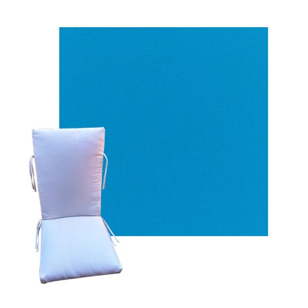 Sunbrella Canvas Pacific Blue Universal Patio Chair Cushion in 9 sizes. - Sunbrella Cushions for Chairs