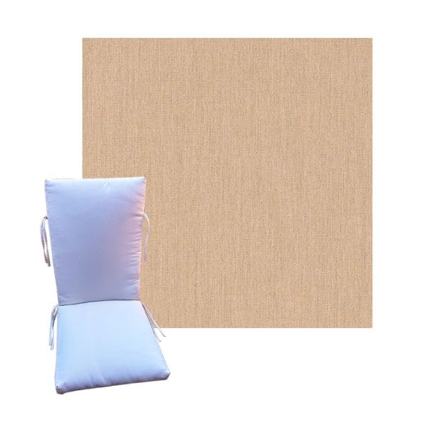 Sunbrella Canvas Sand Universal Patio Chair Cushion in 9 sizes. - Sunbrella Cushions for Chairs