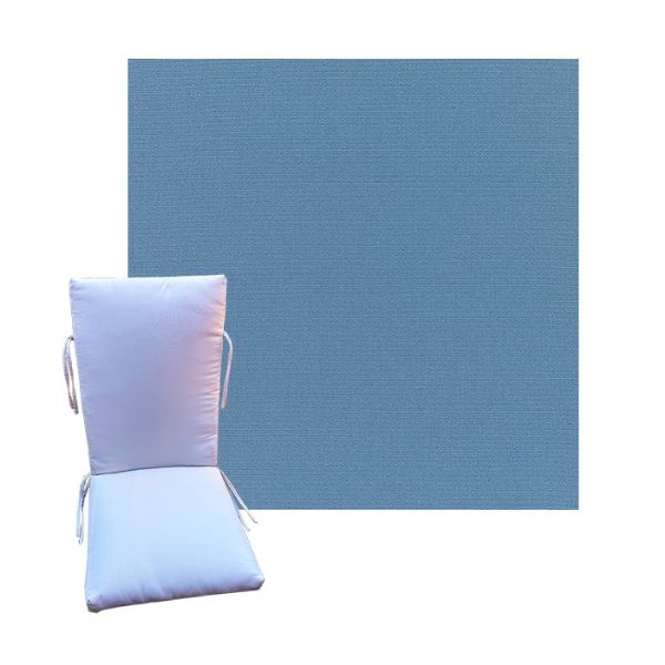Sunbrella Canvas Sapphire Blue Universal Patio Chair Cushion in 9 sizes. - Sunbrella Cushions for Chairs