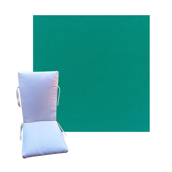 Sunbrella Canvas Teal Universal Patio Chair Cushion in 9 sizes. - Sunbrella Cushions for Chairs