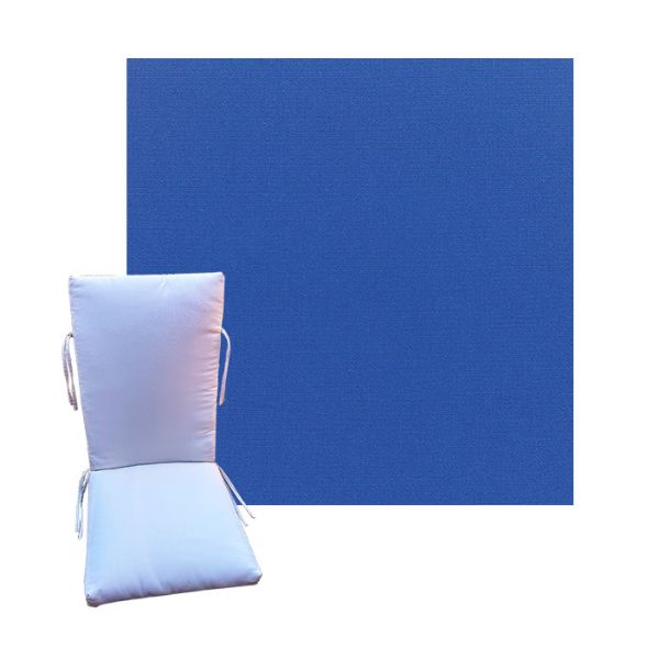 Sunbrella Canvas True Blue Universal Patio Chair Cushion in 9 sizes. - Sunbrella Cushions for Chairs