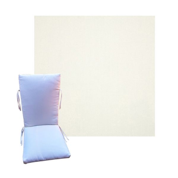 Sunbrella Canvas White Universal Patio Chair Cushion in 9 sizes. - Sunbrella Cushions for Chairs