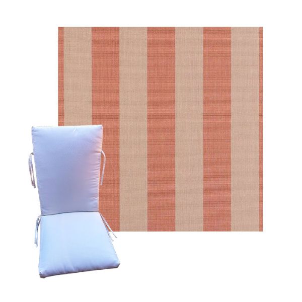 Sunbrella Expressive Blush Universal Patio Chair Cushion in 9 sizes. - Sunbrella Cushions for Chairs